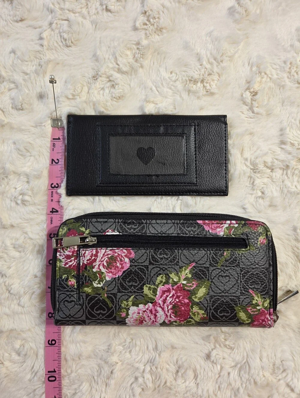 Stone Mountain - 2 Pc Genuine Leather Double Section Wallet With Checkbook Case
